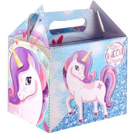 Traktatie doosje Eenhoorn |  6 stuks | Snoep doosje Unicorn| Geschenk doosje Eenhoorn | Menu box | Party Box Unicorn